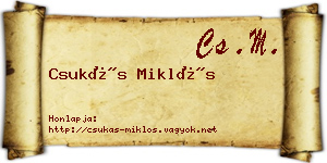 Csukás Miklós névjegykártya